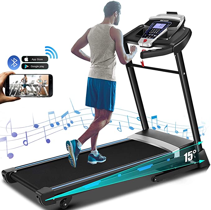 Folding Treadmill for Home,3.25HP App Control with Auto Incline Exercise Machine,300lbs Capacity Control Walking Running Jogging Treadmills for Gym & Office Workout