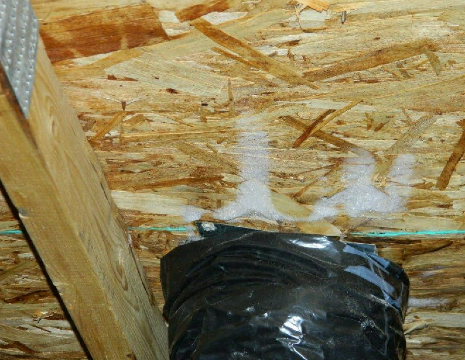 Bathroom duct not sealed airtight in attic 
