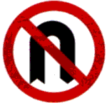 No U-turn Regulatory Traffic Sign