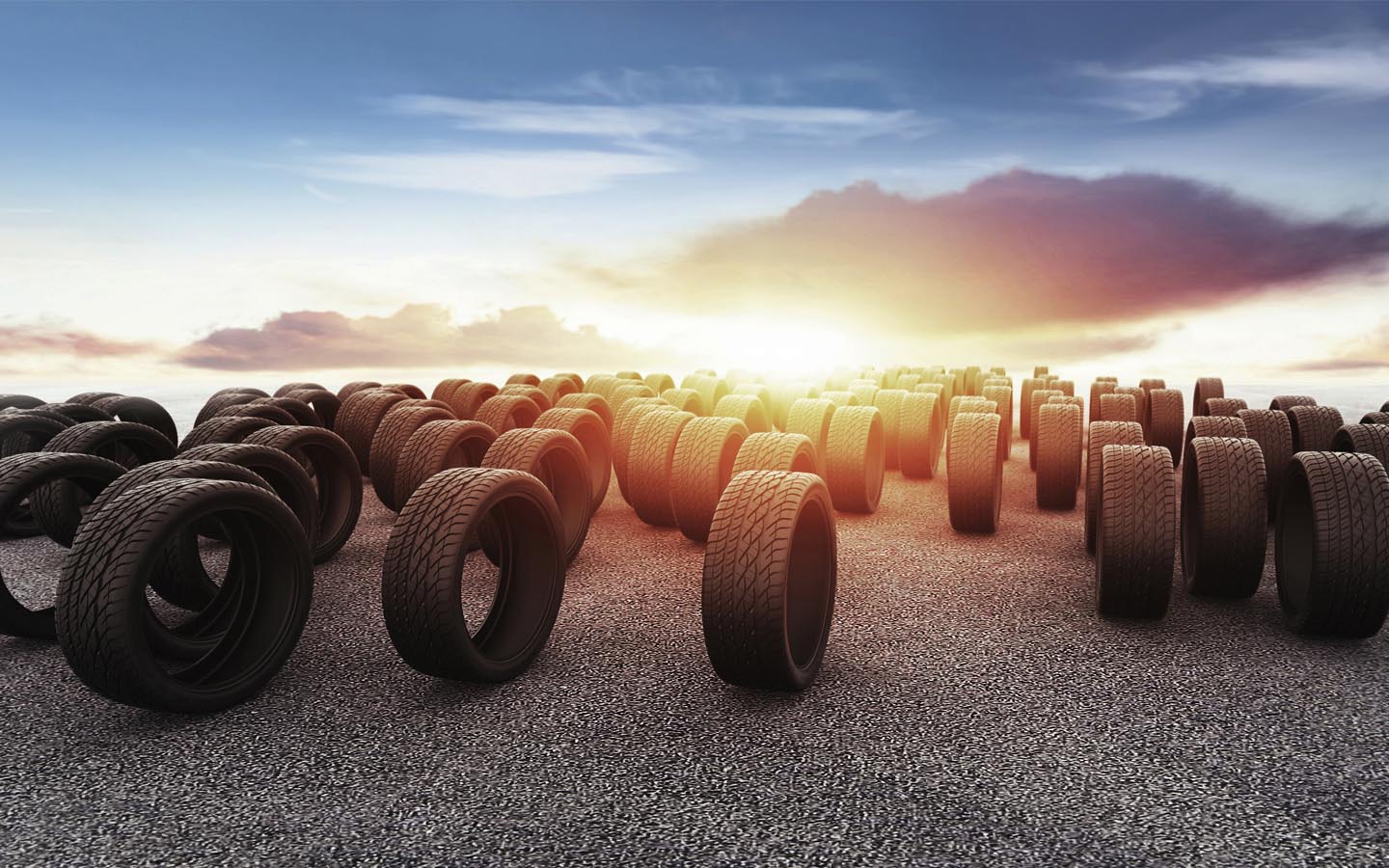 evolution of car tyres: tyres on road