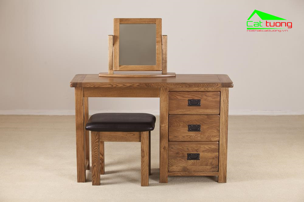 Bàn trang điểm gỗ sồi có độ bền cao