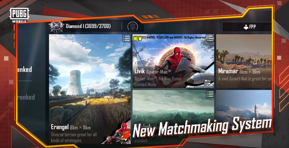 【ไกด์เกม】PUBG Mobile x Spider-Man: No Way Home โดยจะอัพเดทในแพทช์ 1.8.0 ภายในเดือน ม.ค นี้