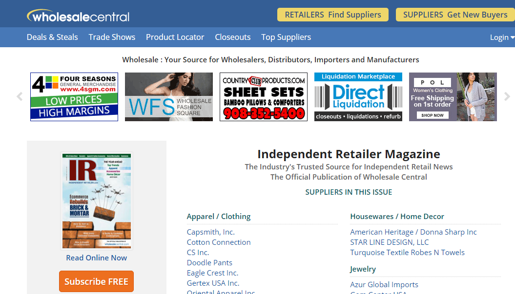 wholesale marketplaces in USA