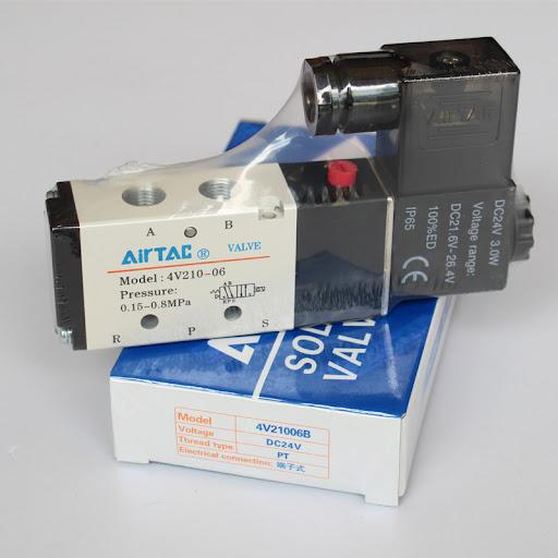 Van điện từ khí nén, solenoid valve AIRTAC 4V210, 4V410, 4V110, 4V310-08 -06-10-15AB