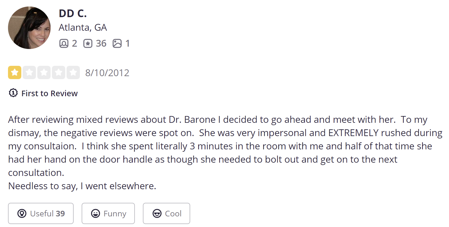 Dr. Constance Barone review