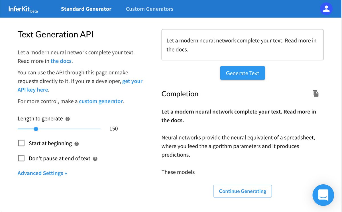 Adam King on Twitter: "I've been making an app called  https://t.co/anPHzgmdNW, for creating and using text generators based on  neural networks. Fine-tuning a generator on your own dataset requires no ML  knowledge.