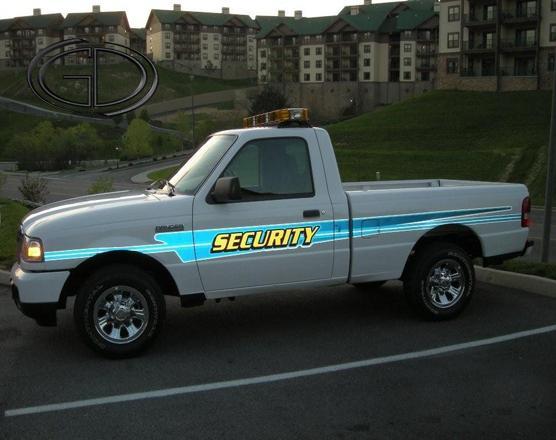 custom security vehicle graphics and decals ford ranger 