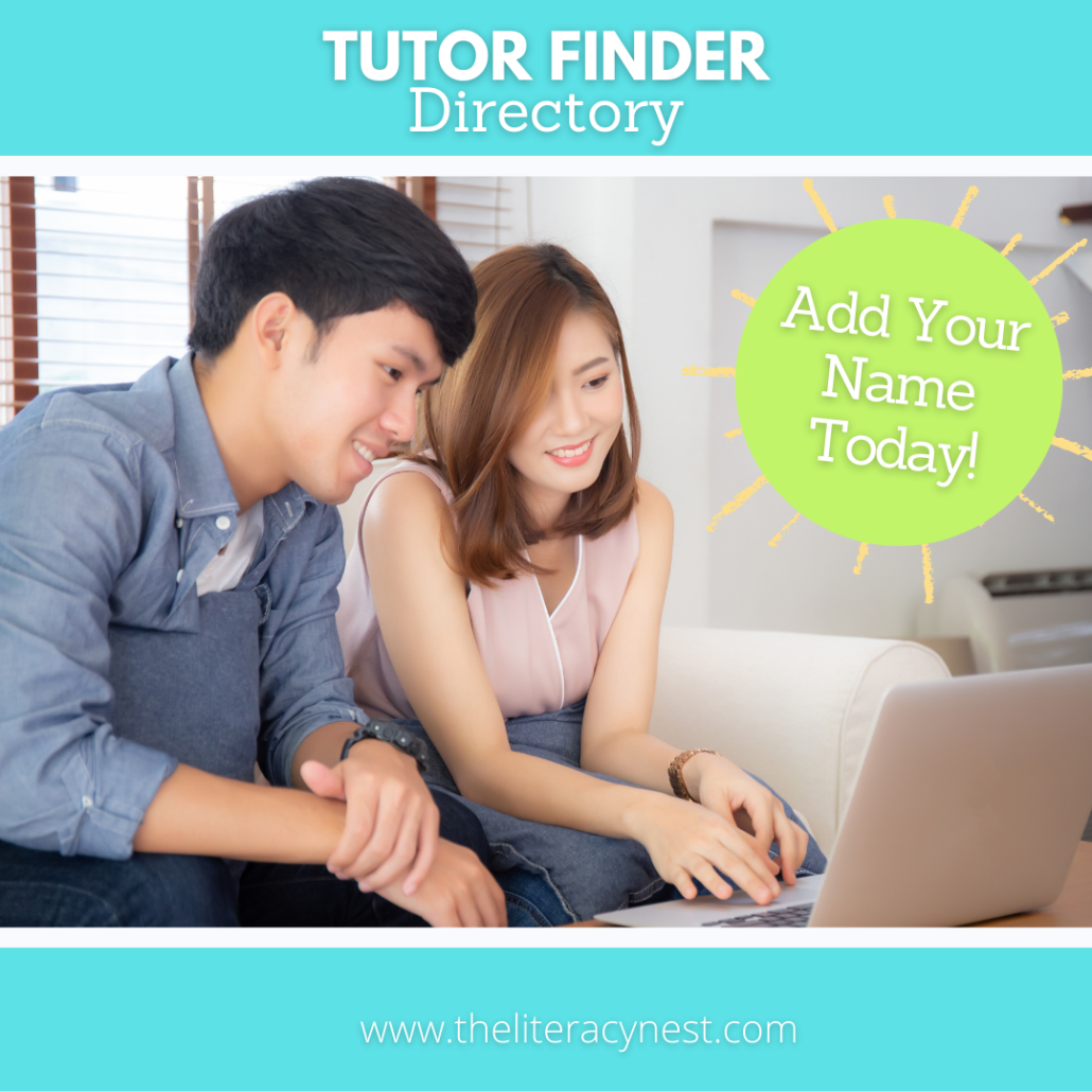 two parents search for a tutor using the tutor finder directory. This is a CTA image for the blog post, I Just Finished My OG Training... Now What? Part One: Organizing Teacher Materials