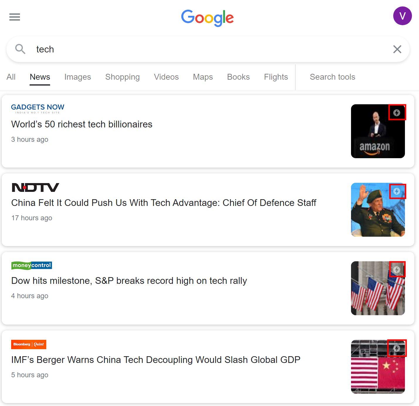 accelerated mobile pages in google news