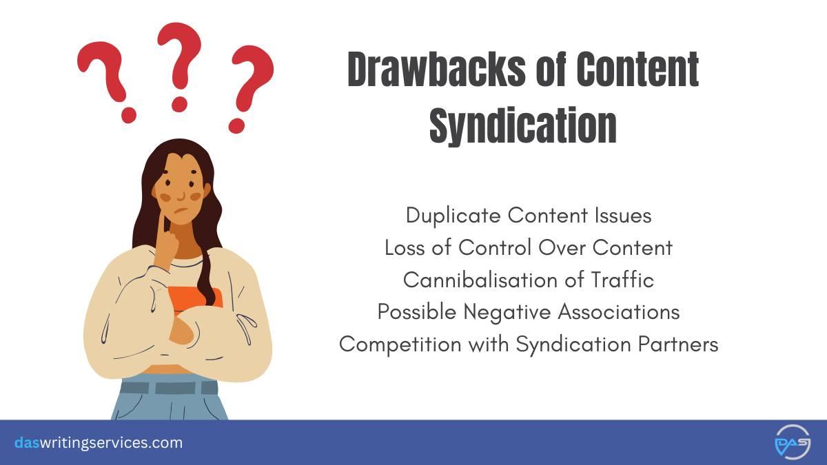 Content Syndication drawbacks