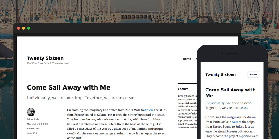 Tema WordPress grátis 2016
