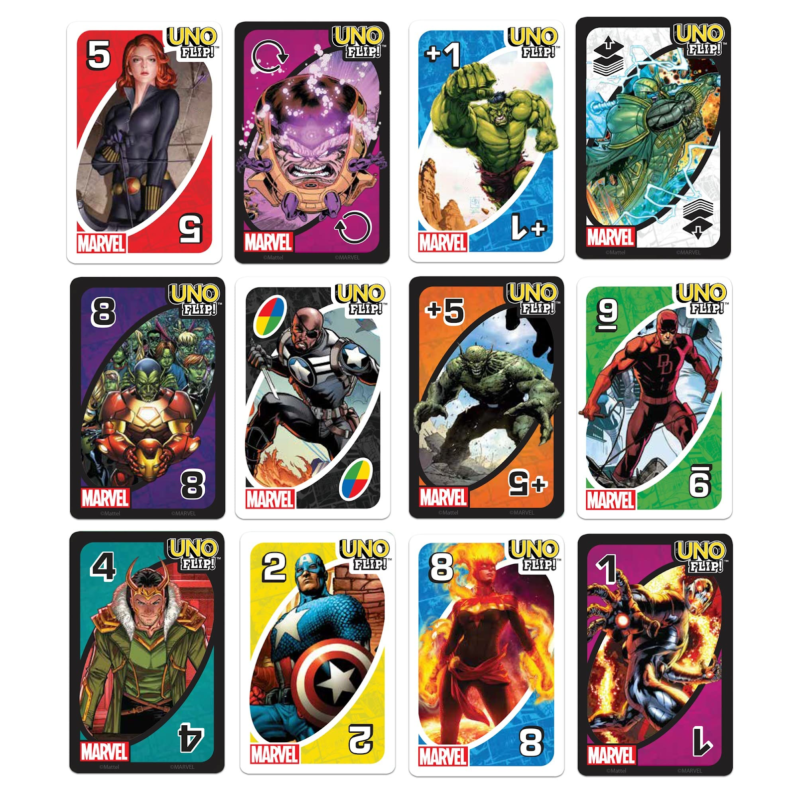 Marvel UNO Flip Card Meanings