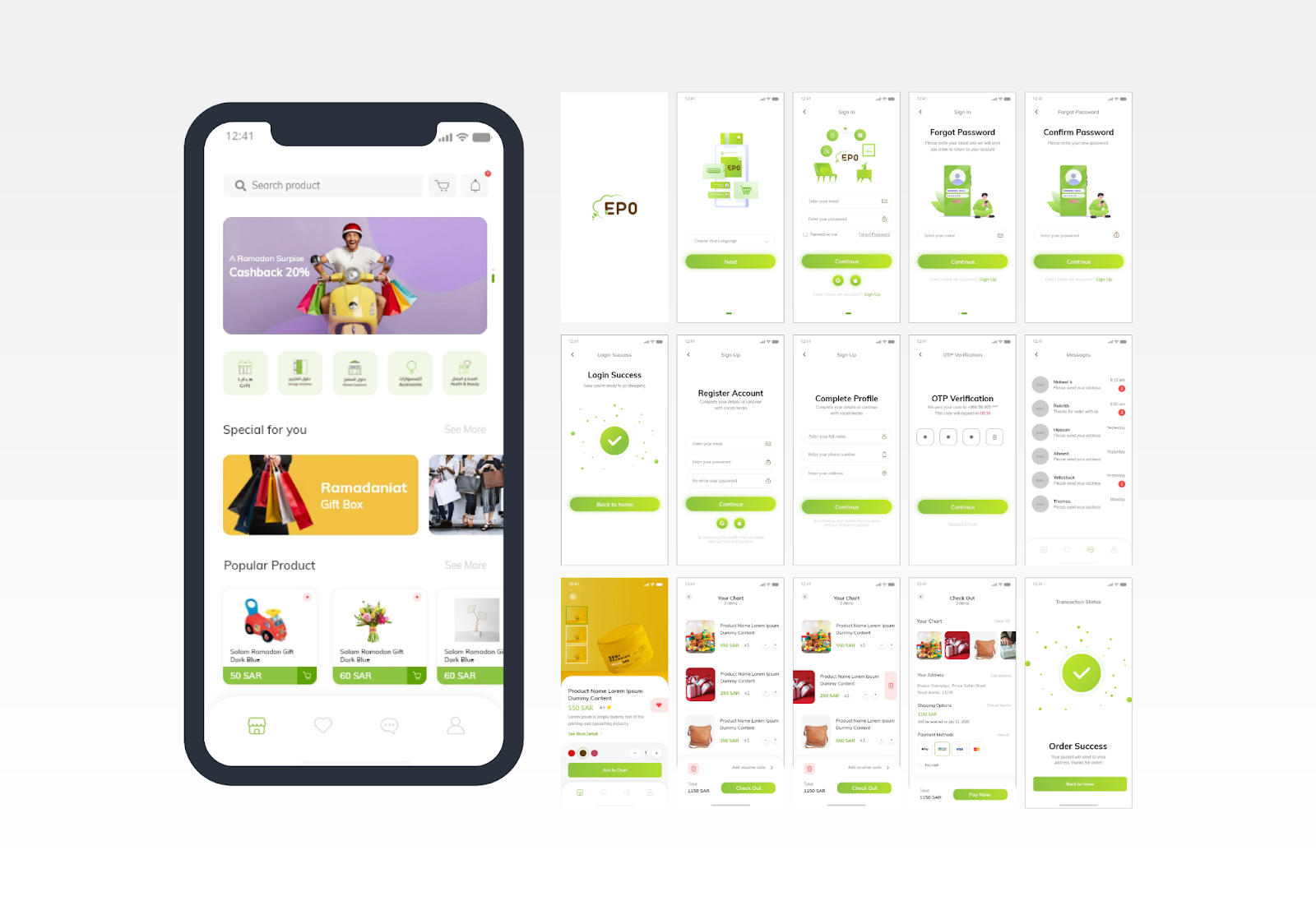 E-Commerce Mobile Application UI/UX Design - YelloStack Mobile Application Development Company in Saudi Arabia