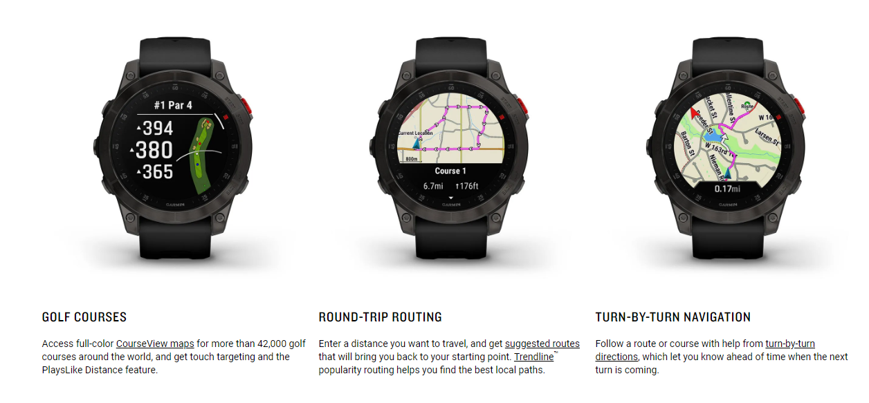 new Garmin Fenix/Epix Map/MAP+ features