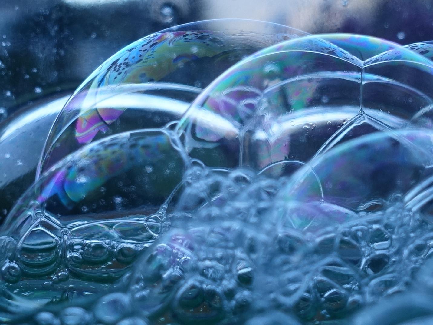 bubbles from a washing machine