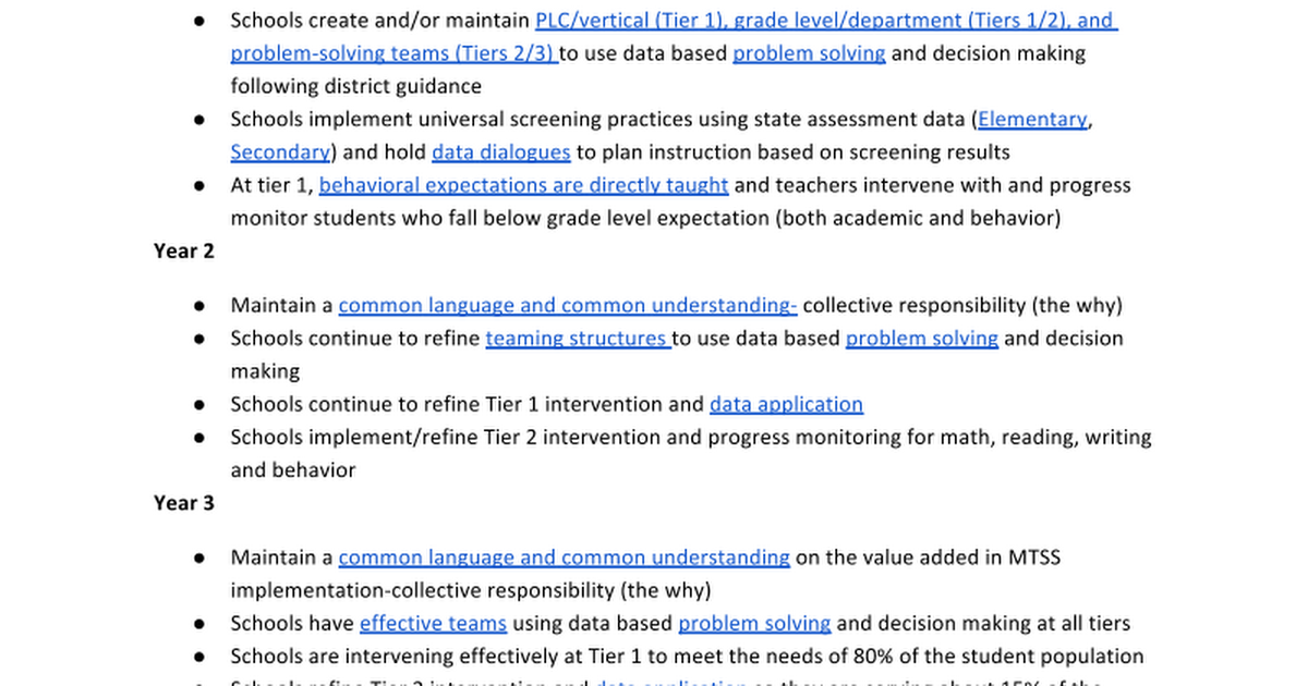 3-5 Year MTSS Implementation Plan - Google Docs