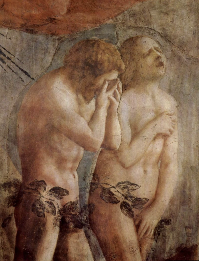 Massaccio, Expulsion of Adam and Eve from Eden; c. 1425; fresco