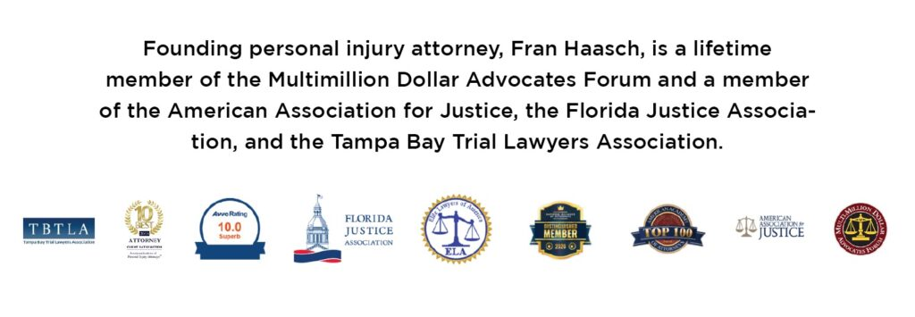 Fran Haasch Law Group awards and accolades text and logos