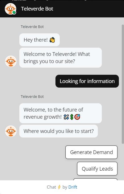 Chatbot that automatically responds to customer inquiries.