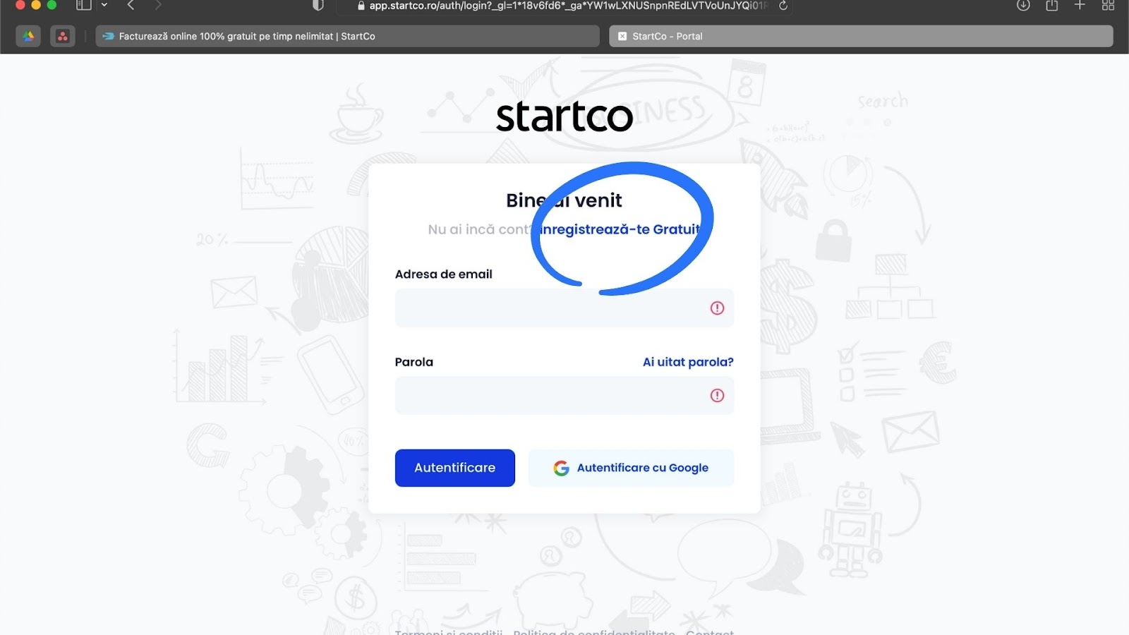 Cum emiți o factură în platforma StartCo? | StartCo