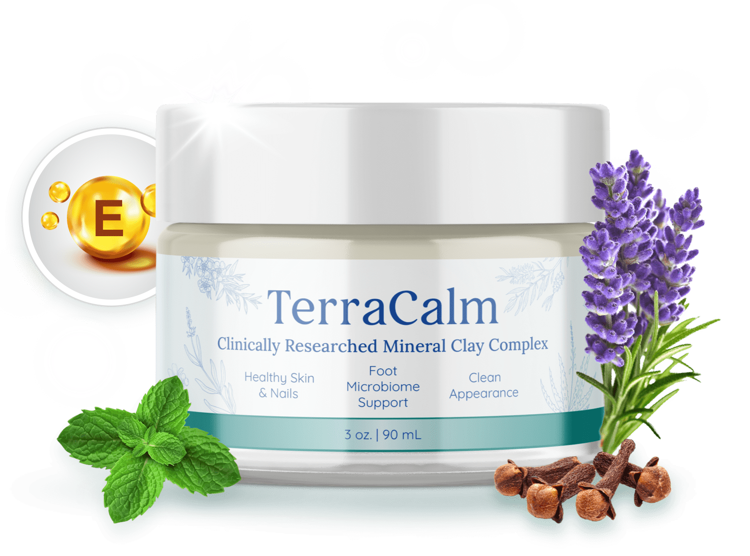 A Single Bottle of TerraCalm (Antifungal Mineral Clay Complex)