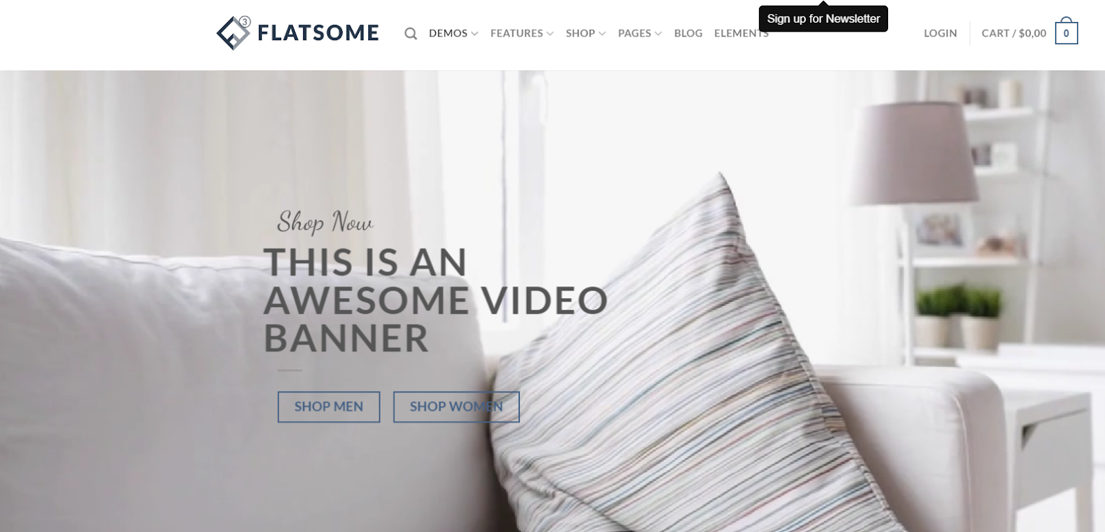 Flatsome is a popular e-commerce theme. 