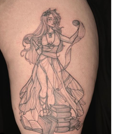 Clio The Goddess Of History Freya The Charming Goddess Tattoos