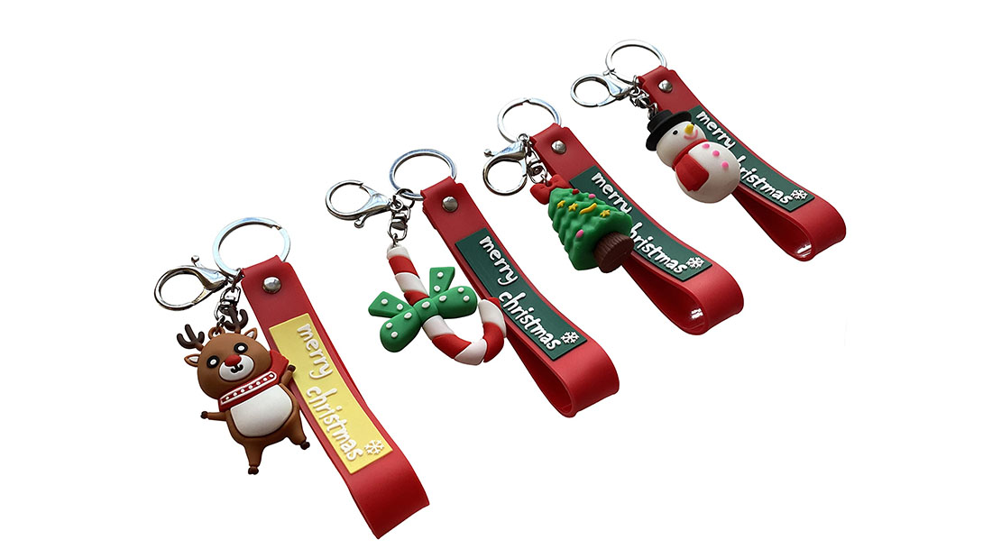 elk silicone rubber keyrings christmas gifts for friends