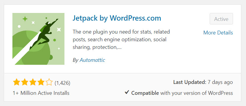 Jetpack ativo