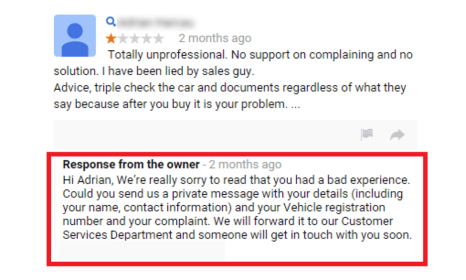 positive response to a negative google my business review. this is an example of a business owner's response to a negative review. the response is professional, empathetic, and seeks to resolve the issue. it includes an apology, acknowledgement of the problem, and an offer to rectify the situation. 