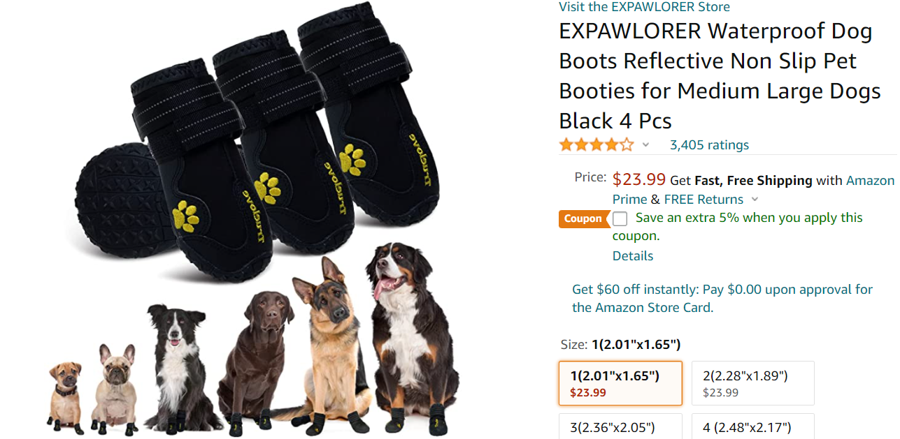 Expawlorer Waterproof Dog Boots