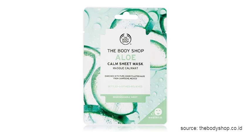 The Body Shop Aloe Calm Sheet Mask - 15 Merek Sheet Mask Terbaik 2020