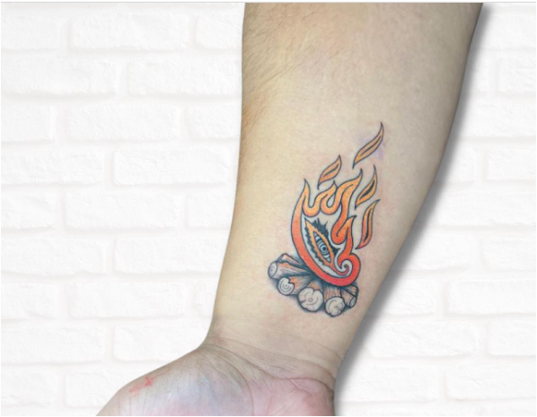 Flame Adorable Wrist Tattoo Women