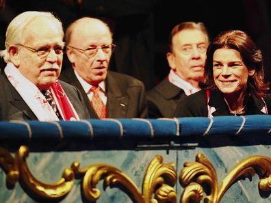 Princess Stephanie and her late father Prince Rainier at the Monaco Circus Festival in 2002.