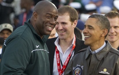 Image result for magic johnson and barack obama