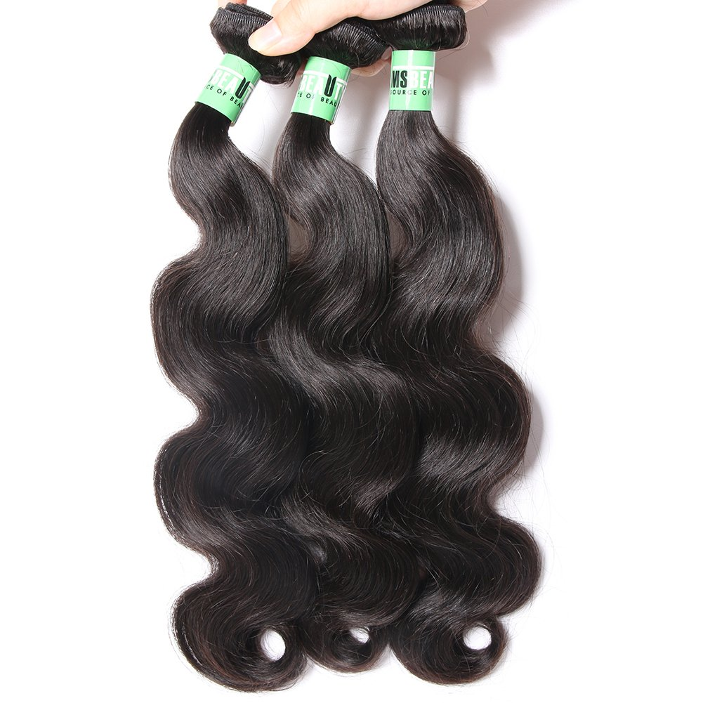 Wavy human hair bundles from Peru