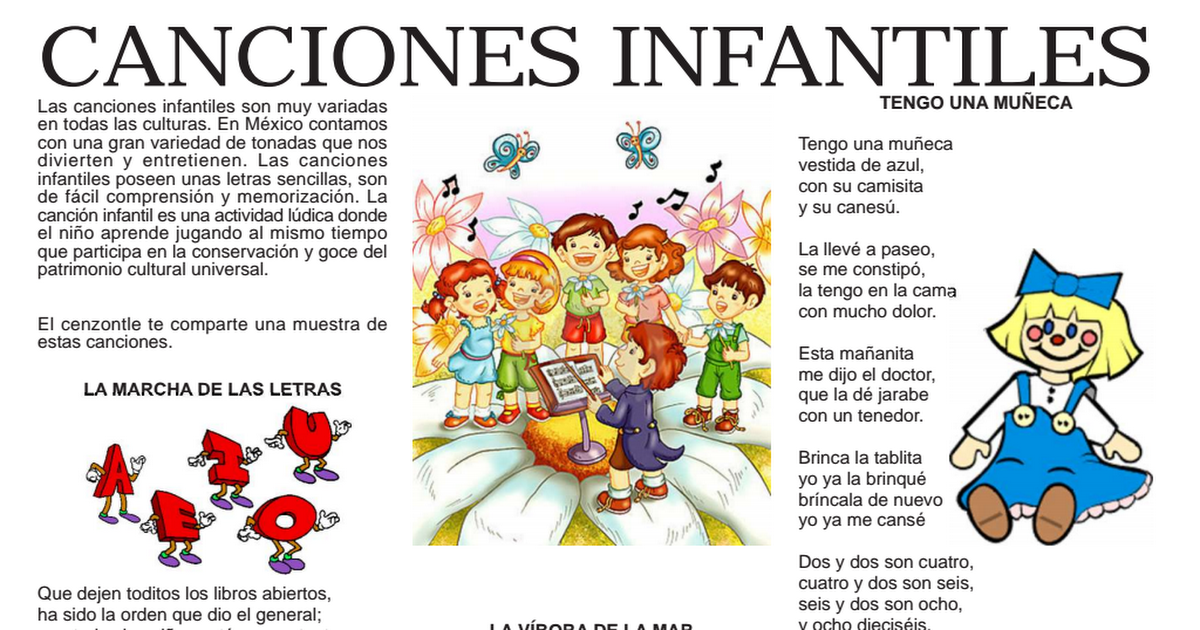 Enero 15 - CANCIONES INFANTILES.pdf - Google Drive