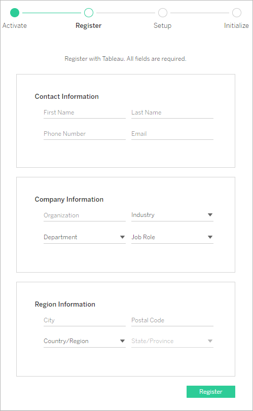 Tableau Server Installation: Register your Tableau Server | Hevo Data