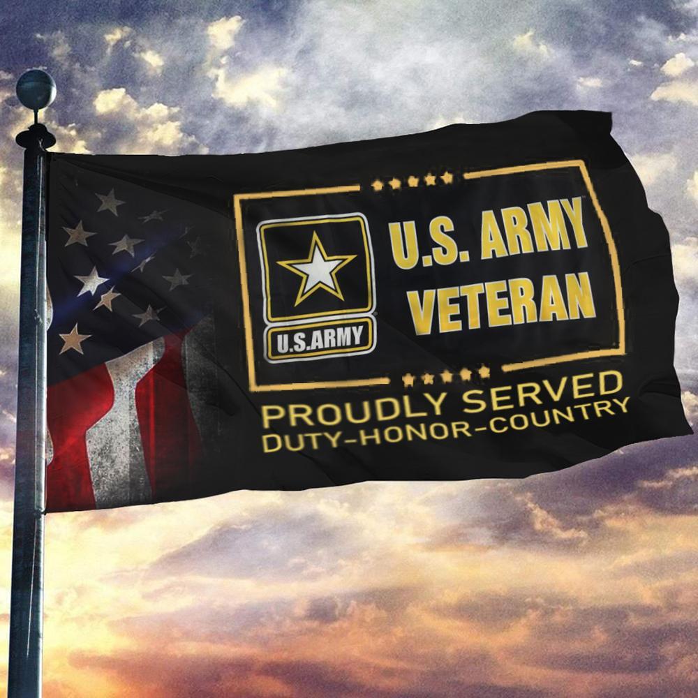 U.S Army Veteran Flag American Flag Patriotic Honor Army Veteran Gift Ideas