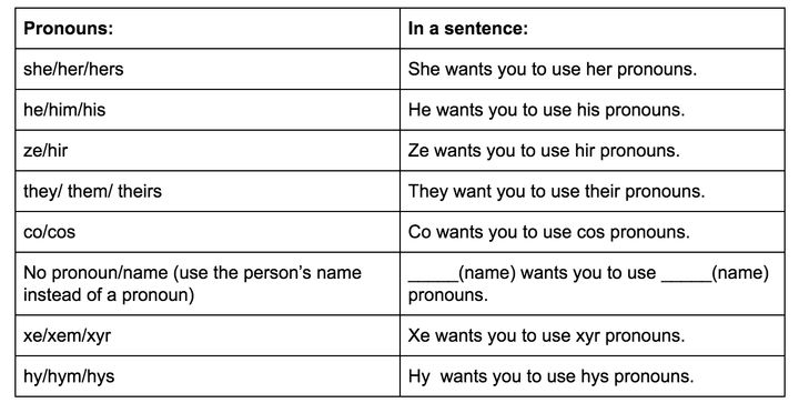 Faq Gender Pronouns Middlebury 