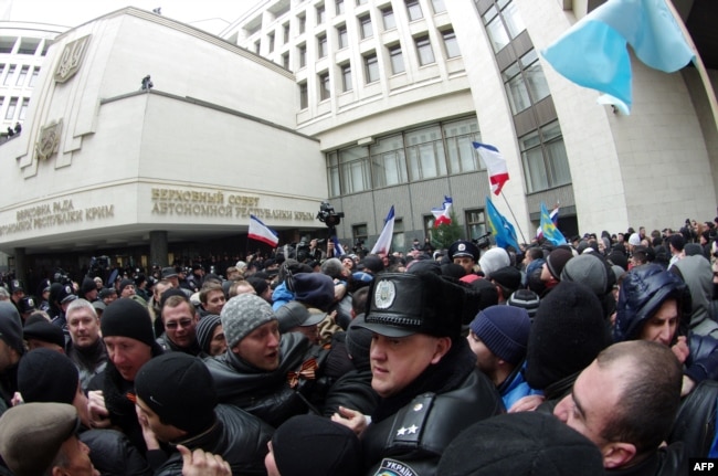 Сутички під Верховною Радою АР Крим, Сімферополь, 26 лютого 2014 року