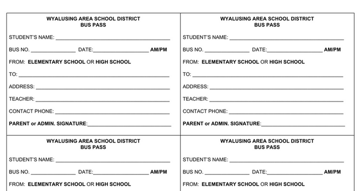 W/A BUS PASS - Google Docs