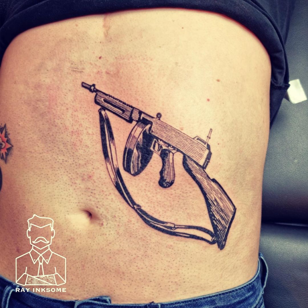 Machine Gun Tattoo