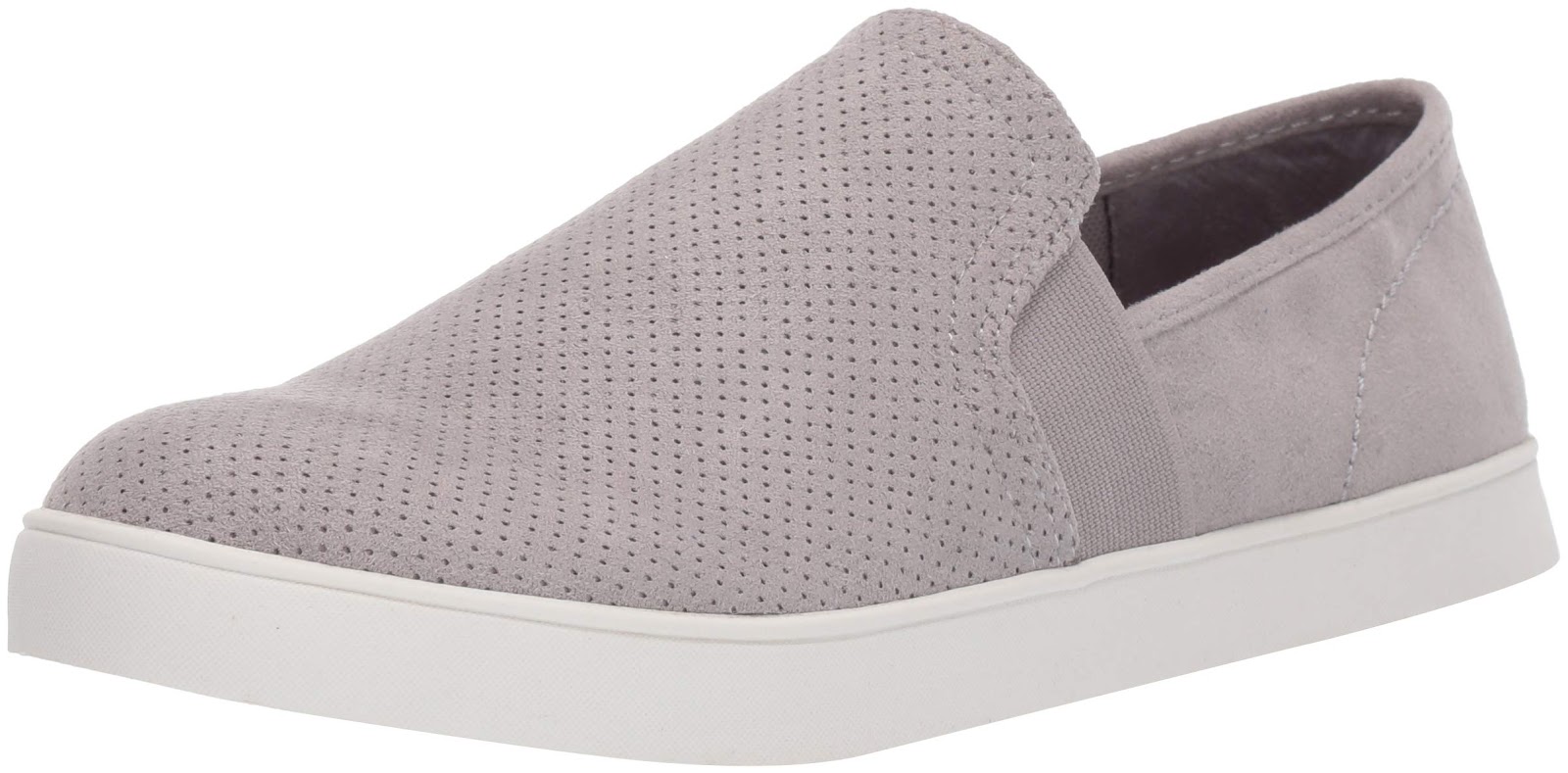 Dr. Scholl's Shoes Women's Luna Sneaker 8.5 Grey Cloud Microfiber Perforated