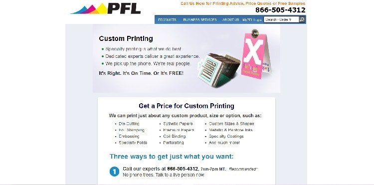 PrintingForLess Contact Page