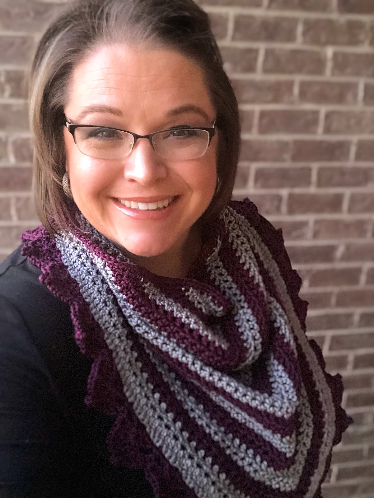 Crochet Shawl as bandana scarf