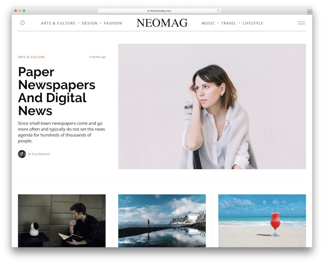 tema de la revista de viajes neomag