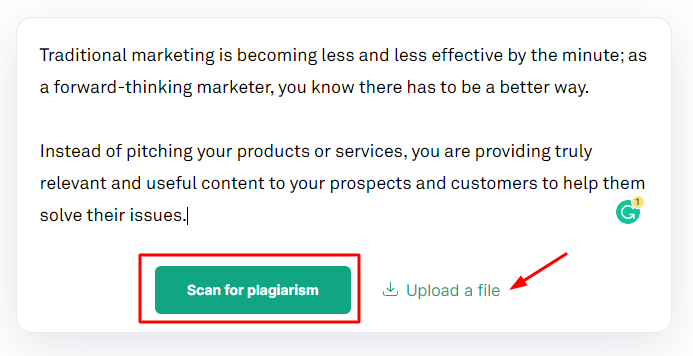 Find Duplicate Content Using Grammarly 