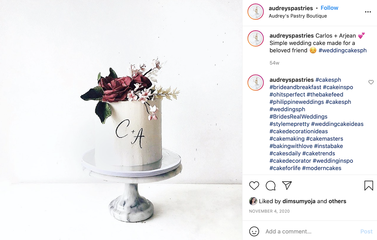 simple wedding cake idea