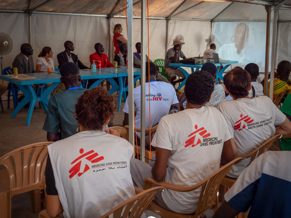 MSF staff watch the academy class graduate from Old Fangak